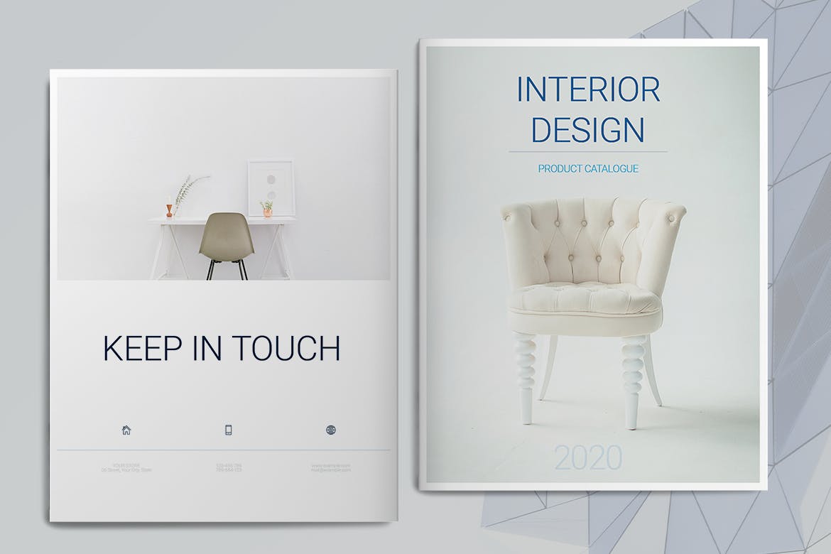 室内或家具设计展示画册或杂志模板下载（indd）