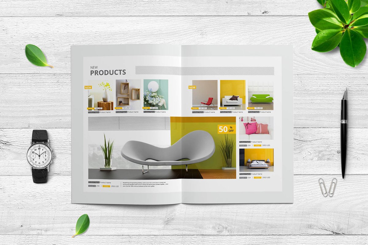 家具产品目录室内设计杂志画册模板
