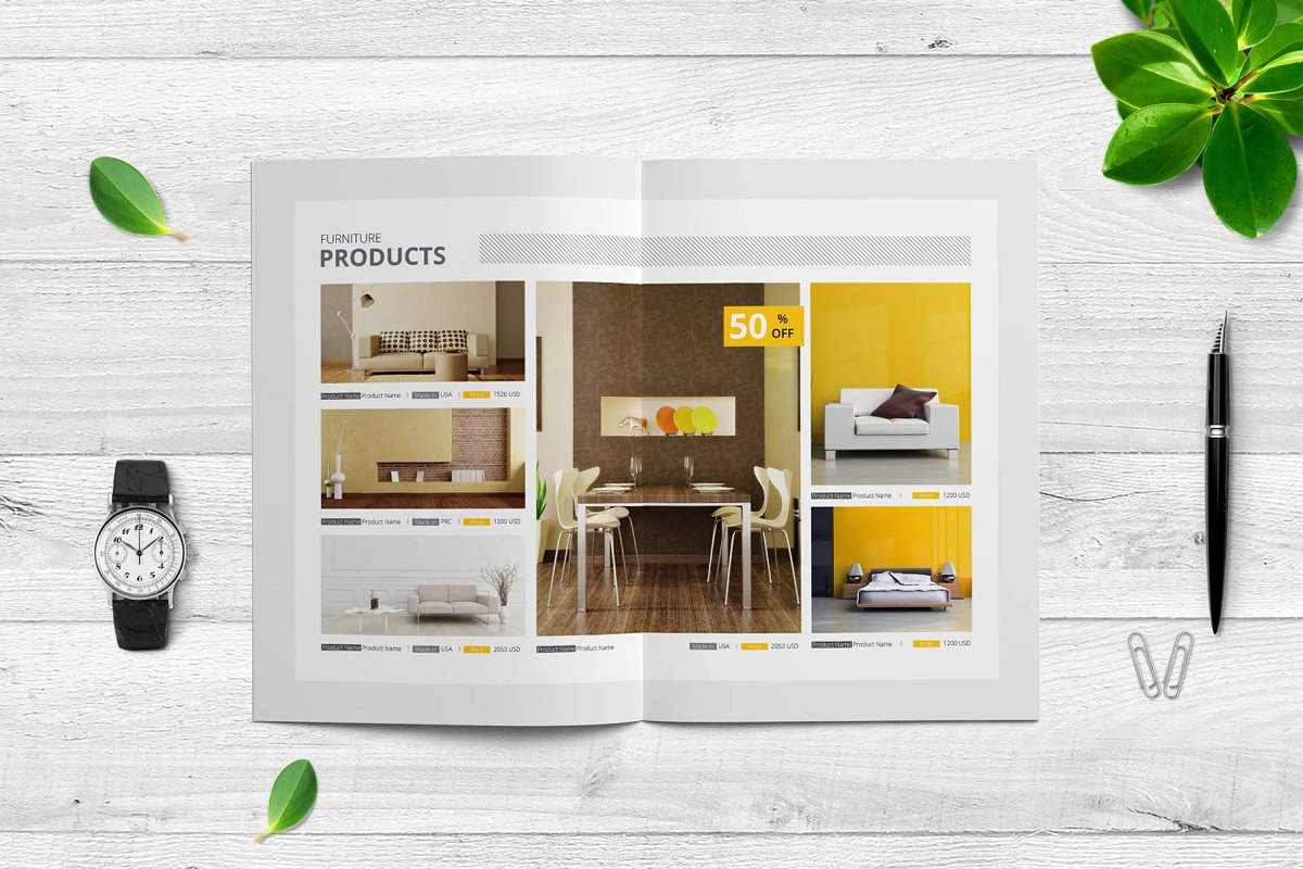 家具产品目录室内设计杂志画册模板