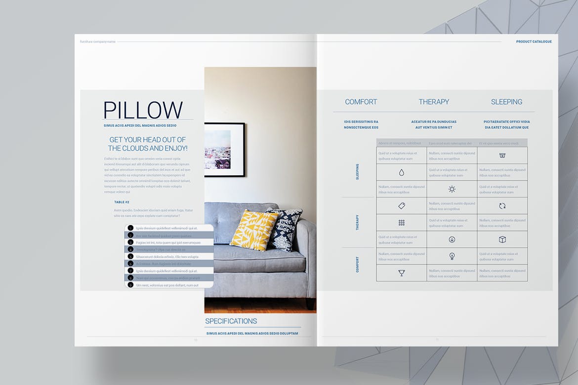 室内或家具设计展示画册或杂志模板下载（indd）