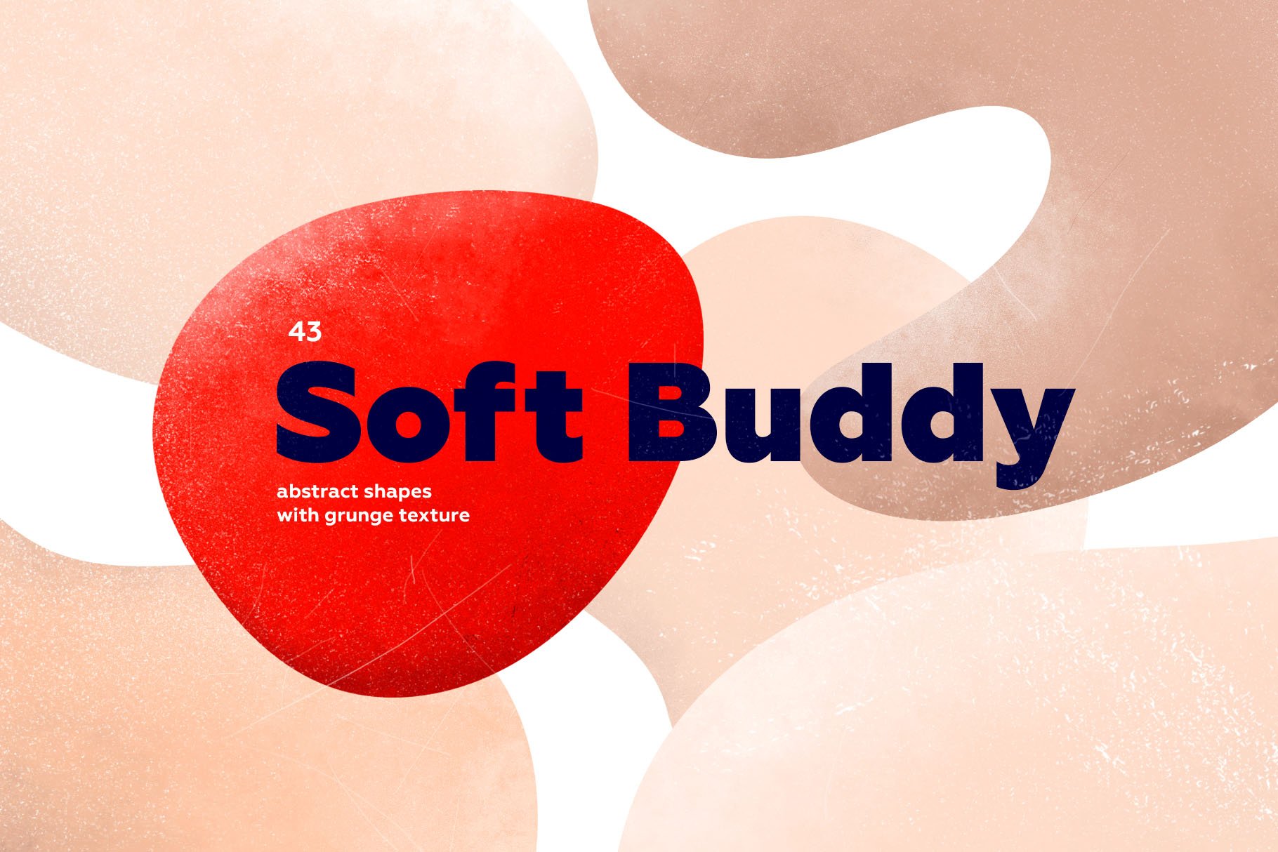 孟菲斯有机抽象水彩元素合集包 Soft Buddy - Ab