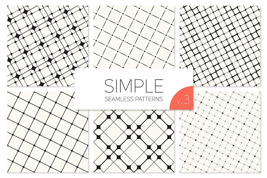 简单的几何无缝图案 Simple Seamless Patt