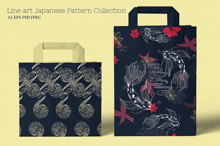 日本风格的无缝背景纹理素材下载