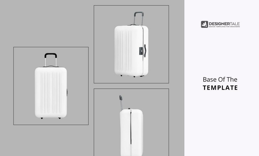 商务旅行手提箱拉杆箱行李箱展示效果图