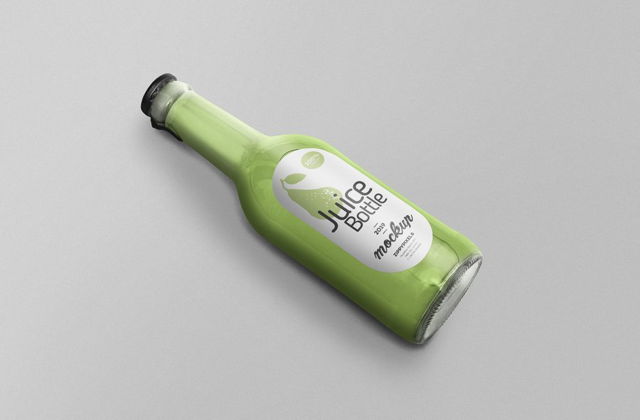 瓶装鸡尾酒瓶玻璃瓶饮料包装瓶贴标签展示效果图