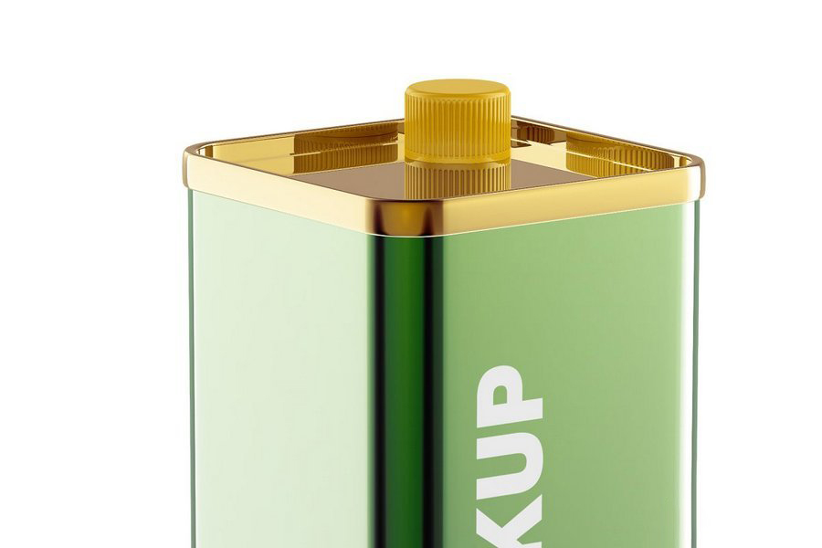长方形金属罐食用油瓶装橄榄油瓶罐装包装展示效果图VI智能贴图