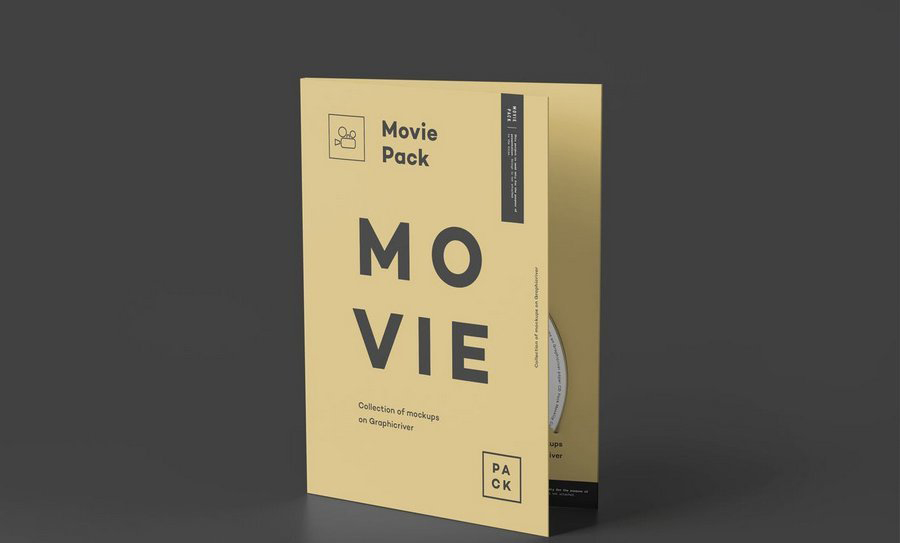 光盘唱片音乐DVD硬皮封套盘面包装品牌形象展示效果图VI智能