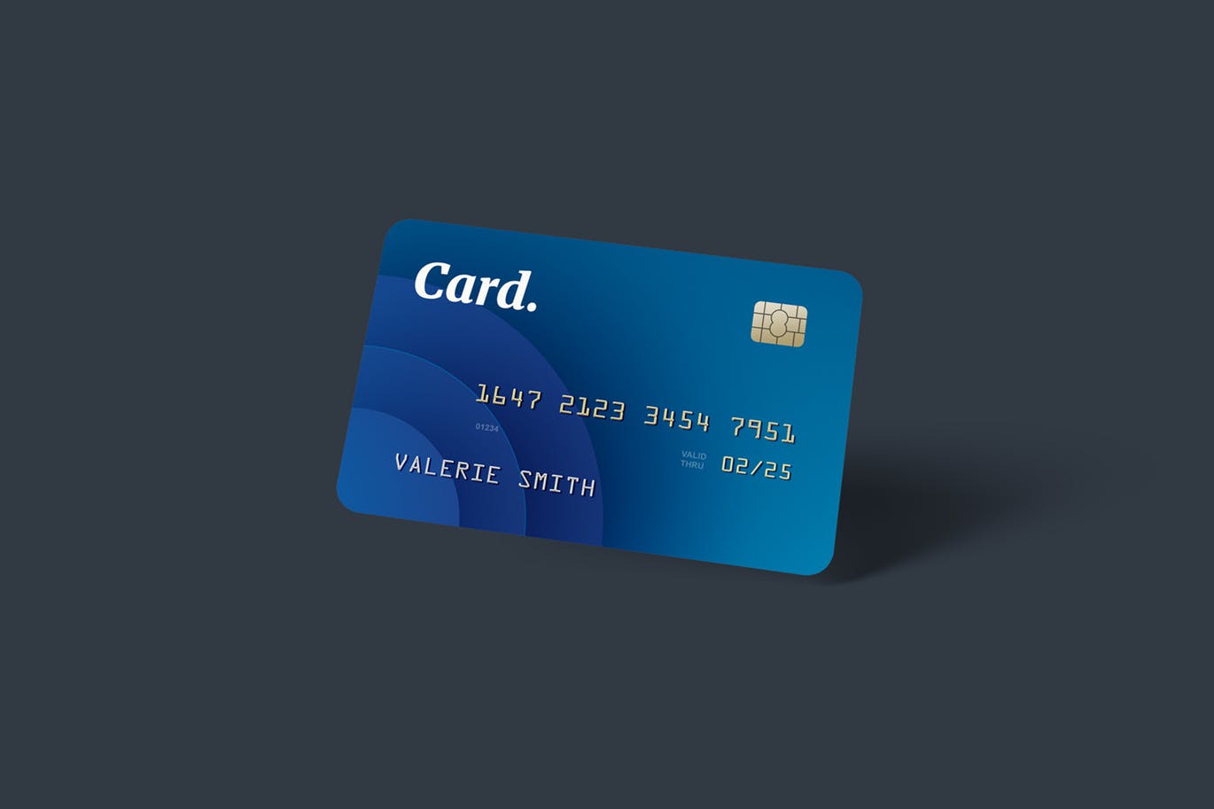 VIP卡银行卡芯片卡IC卡房地产圆角名片设计VI样机