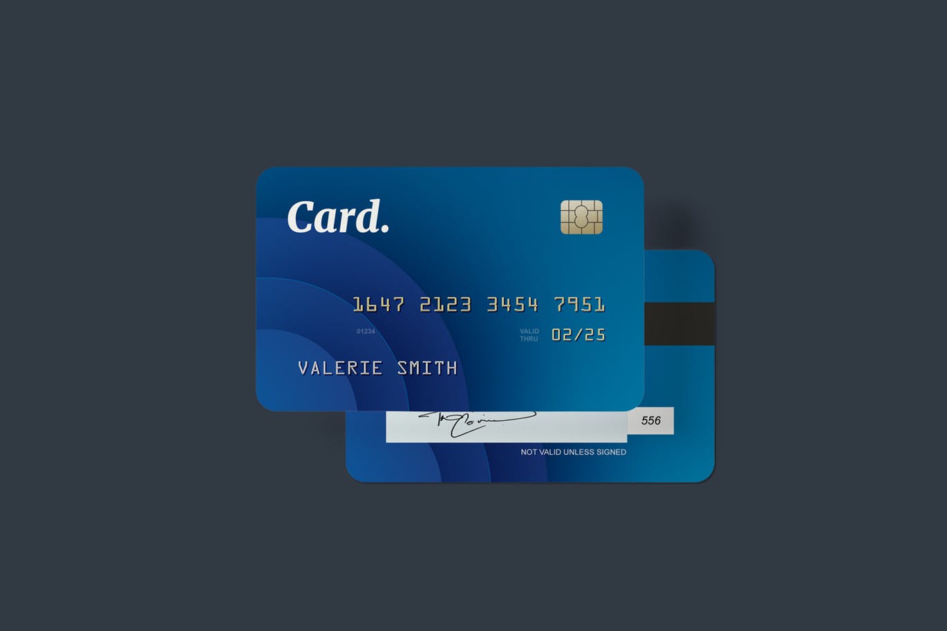 VIP卡银行卡芯片卡IC卡房地产圆角名片设计VI样机
