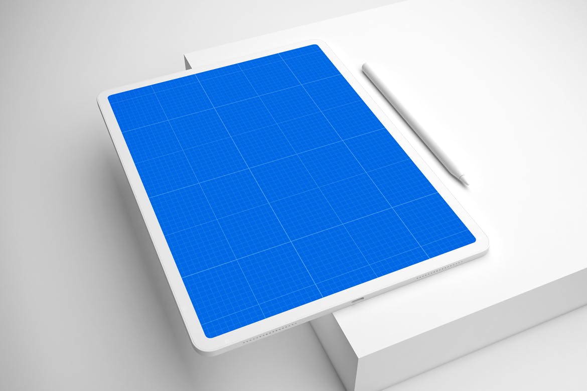 干净的 iPad Pro 多角度样机素材下载