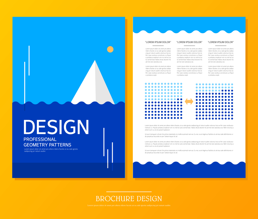 蓝色海洋风格设计图册封面介绍