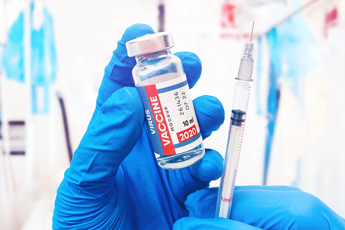 注射疫苗瓶包装设计样机（PSD）