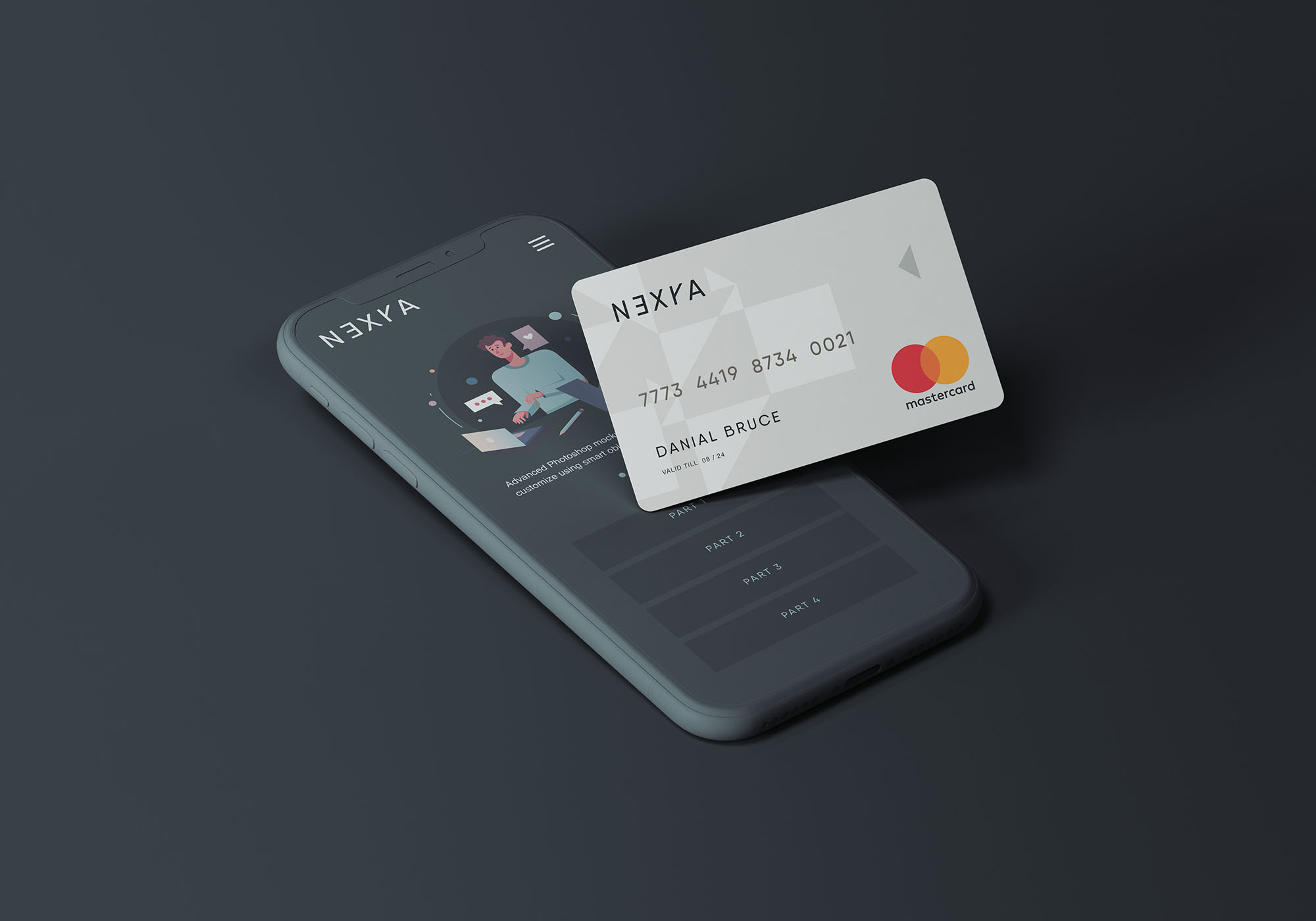 UI信用卡VIP卡会员卡名片银行卡VI设计样机展示模型moc