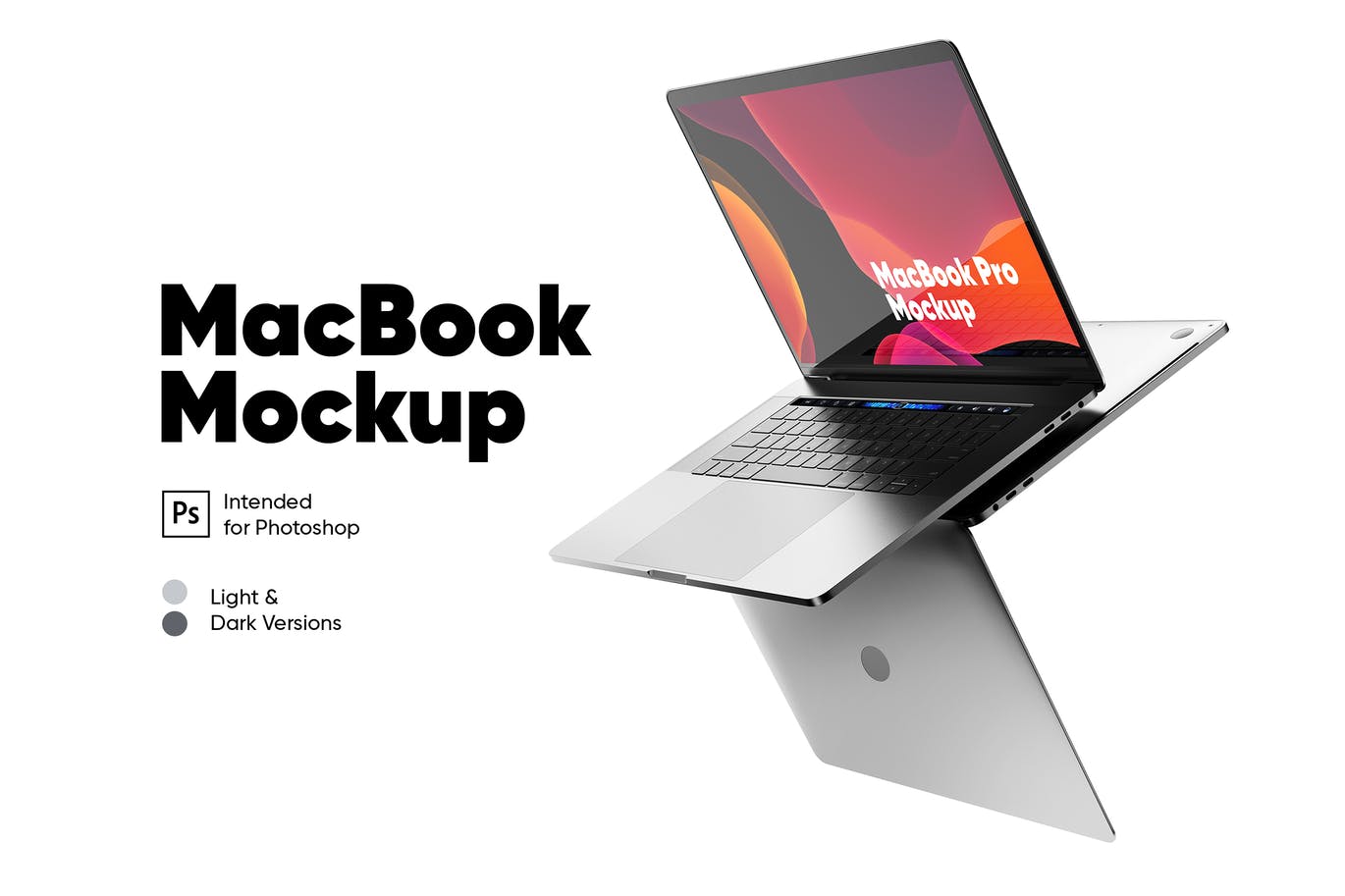 高品质的时尚高端逼真质感MacBook Pro UI样机展示