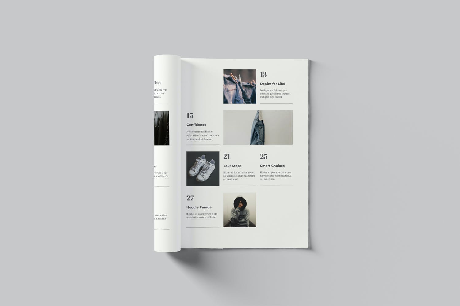 多角度多状态的杂志设计展示样机（PSD）