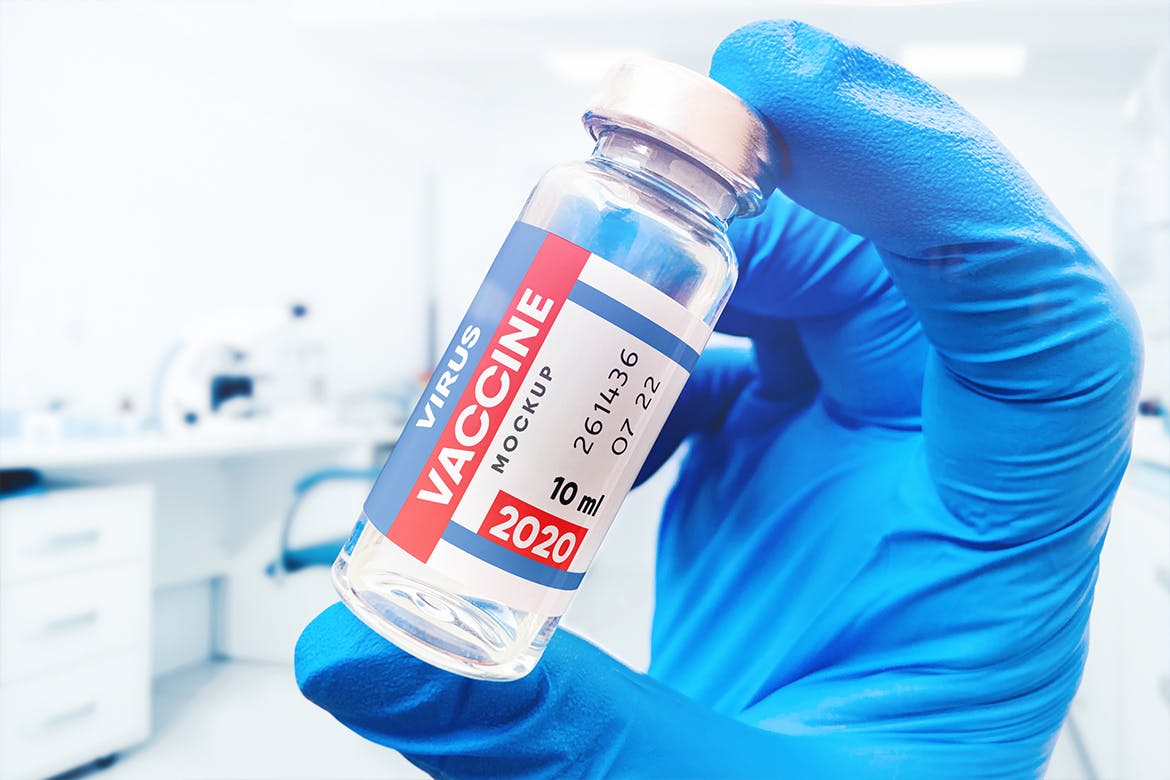 注射疫苗瓶包装设计样机（PSD）