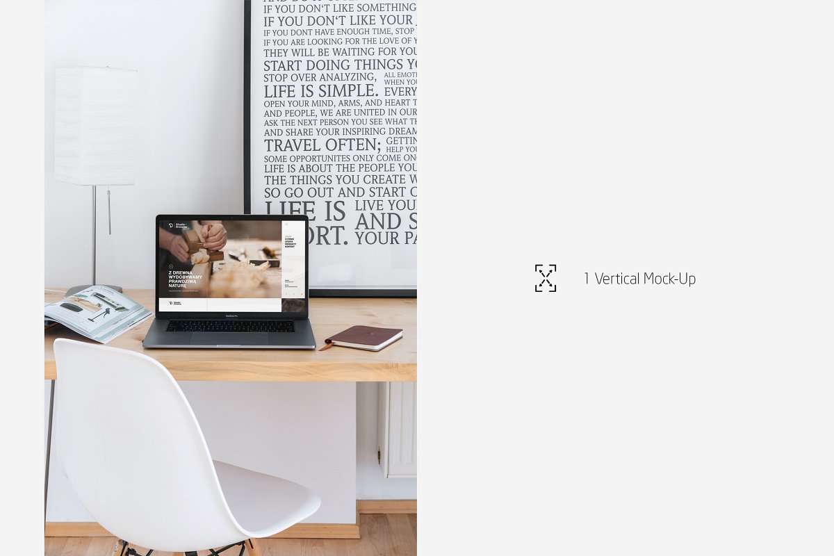 时尚的MacBook Pro网站设计效果图预览样机