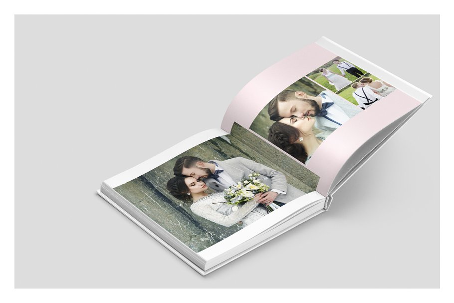 婚礼相册纪念册设计模板[INDD]