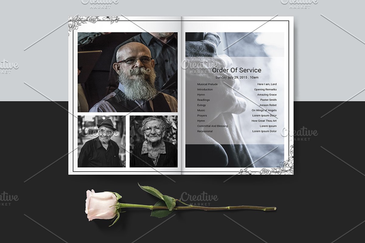 葬礼计划特殊纪念日图册设计模板