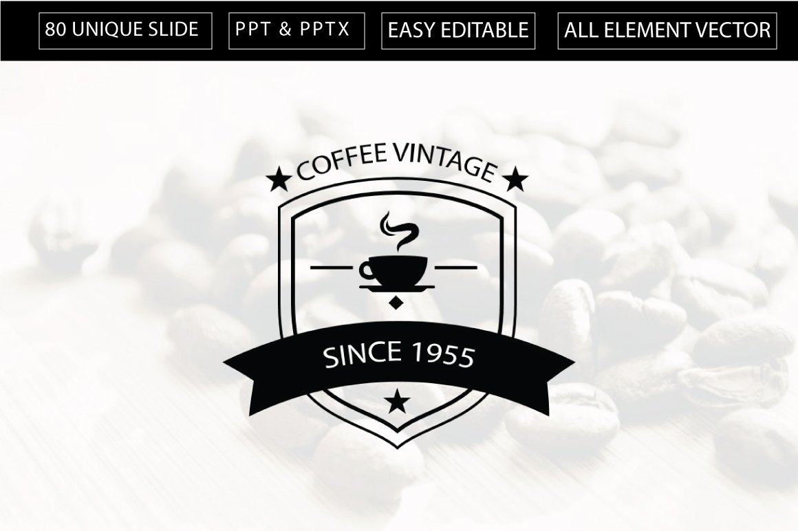 一套高端咖啡主题PPT模版Coffee_Vintage_Po