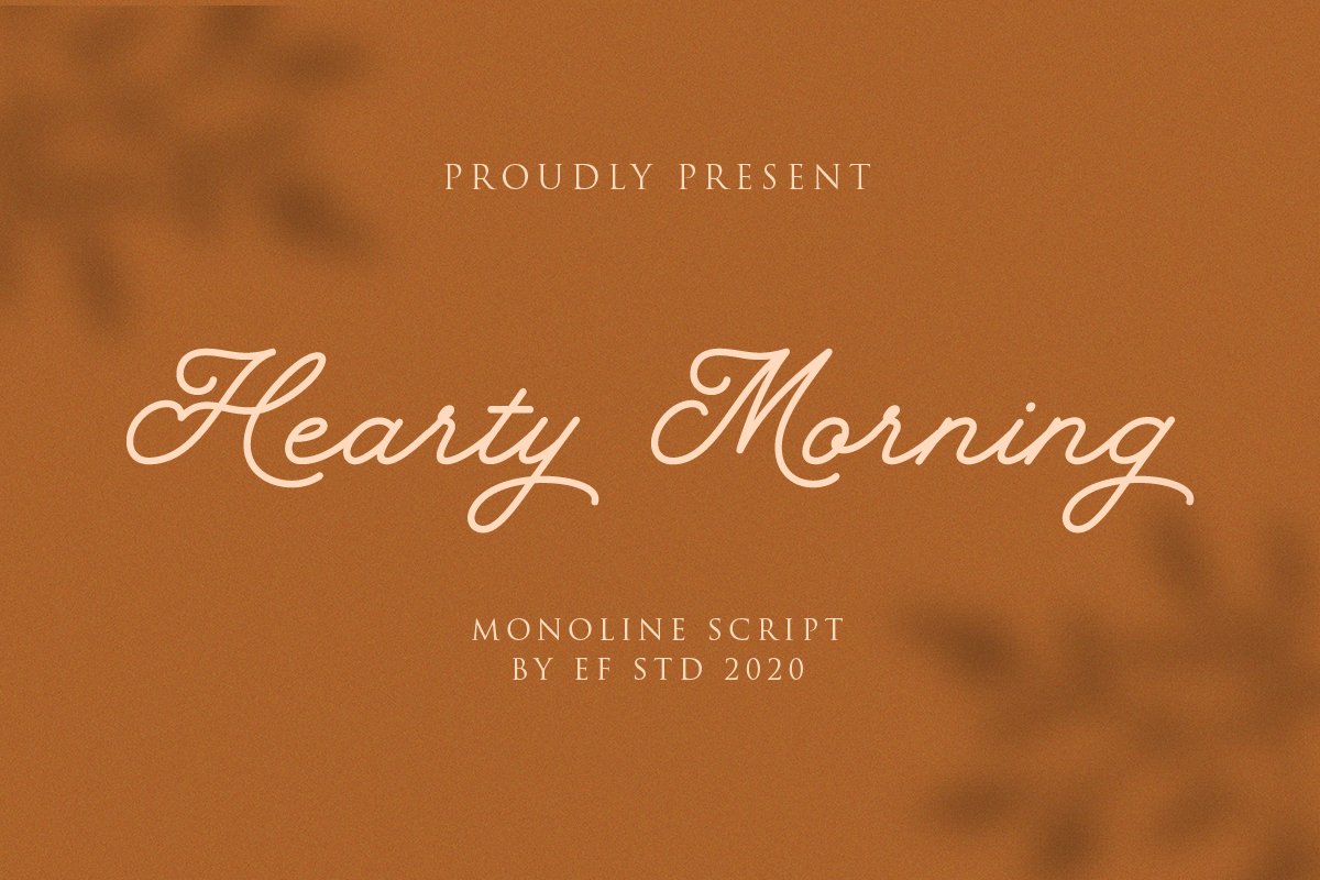 手写连笔英文字体 Hearty Morning - New