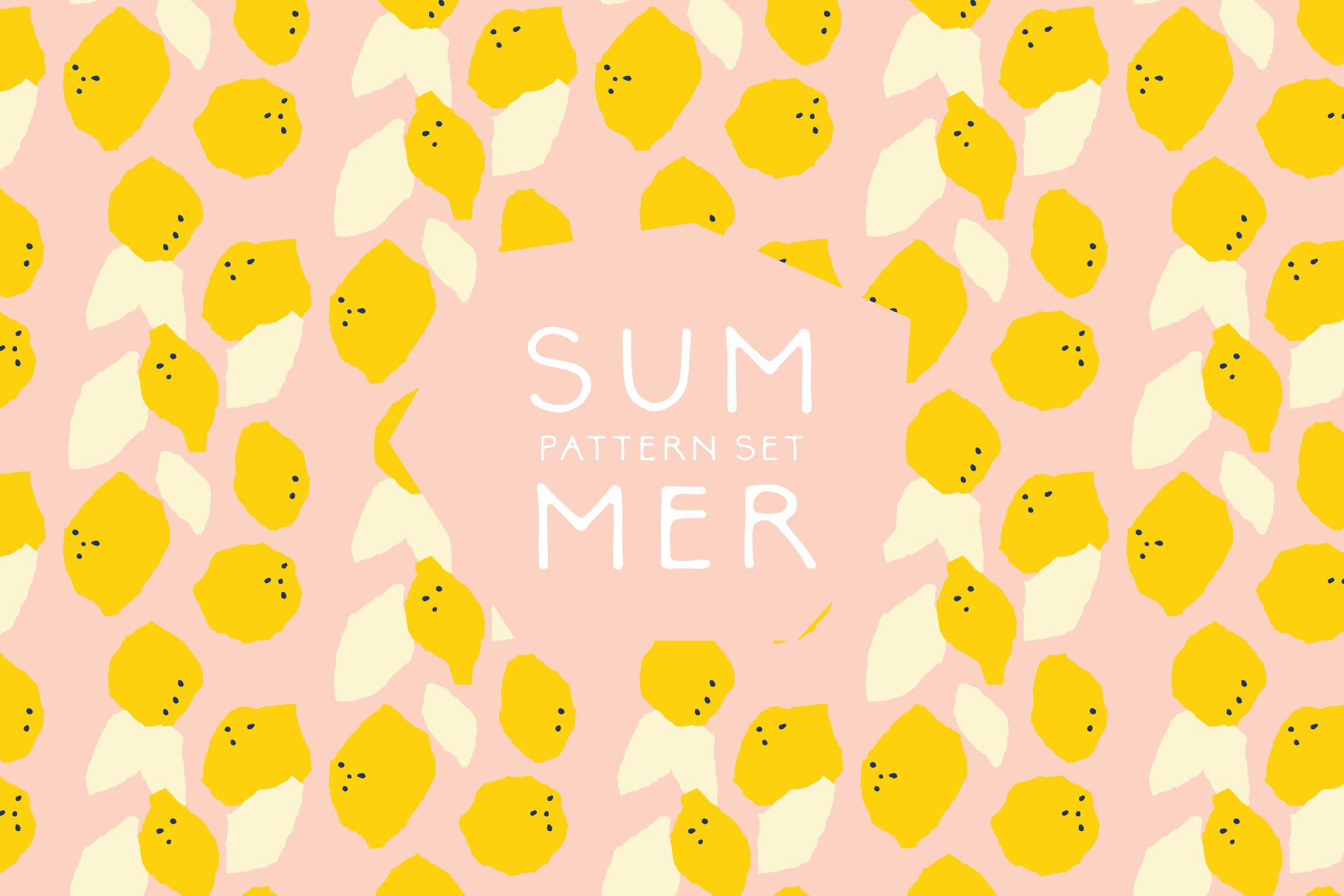 可爱的夏天无缝拼接矢量图案素材 Summer Pattern