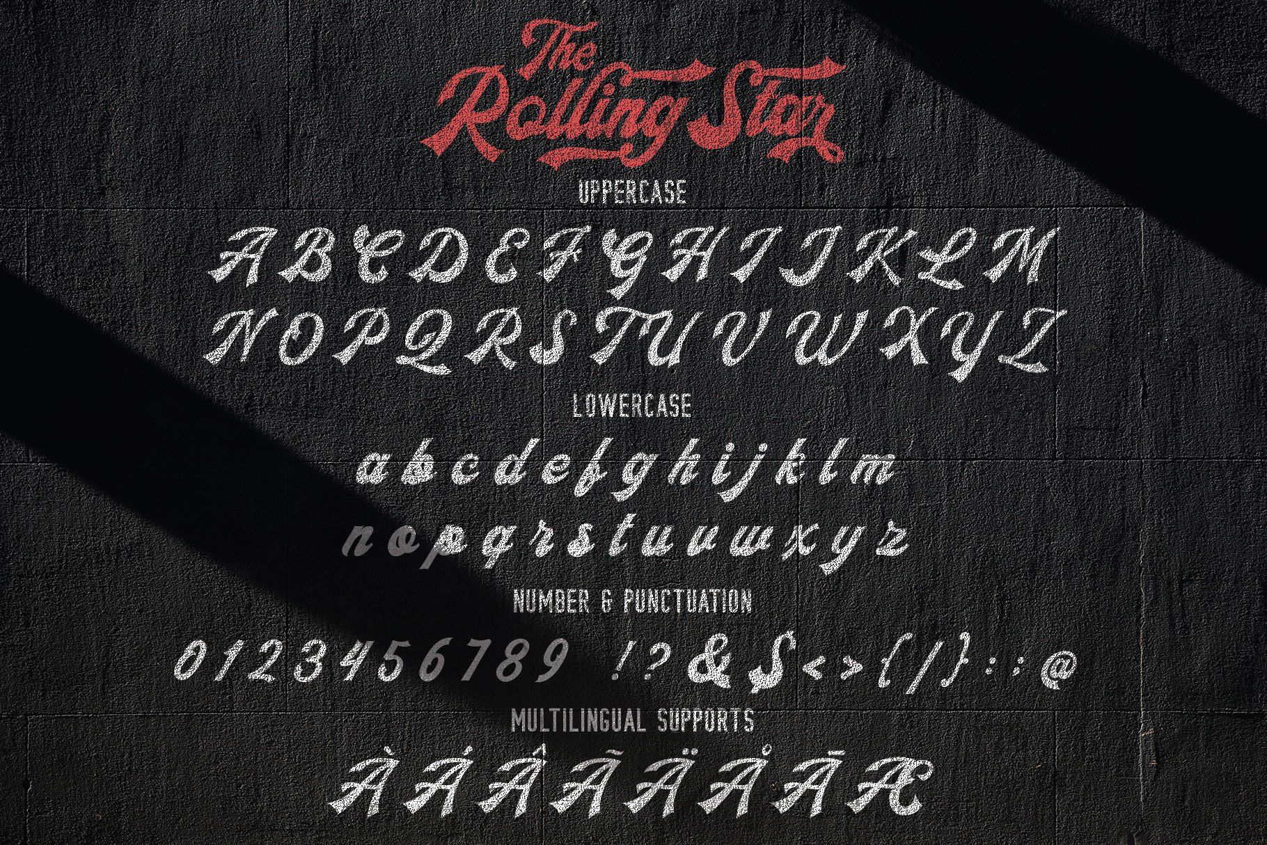 大胆的现代英文字体 The Rollingstar - St