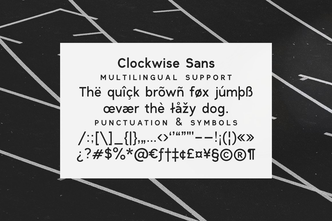 一款比较友好的非衬线英文字体 Clockwise sans