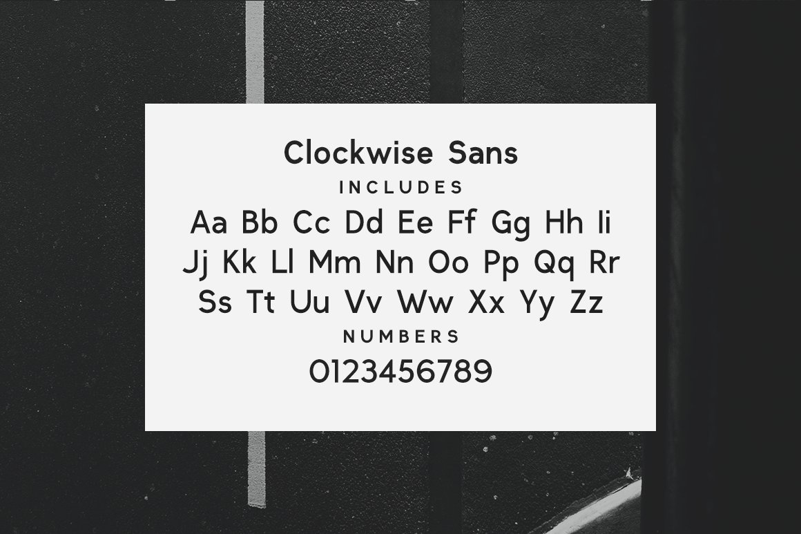 一款比较友好的非衬线英文字体 Clockwise sans