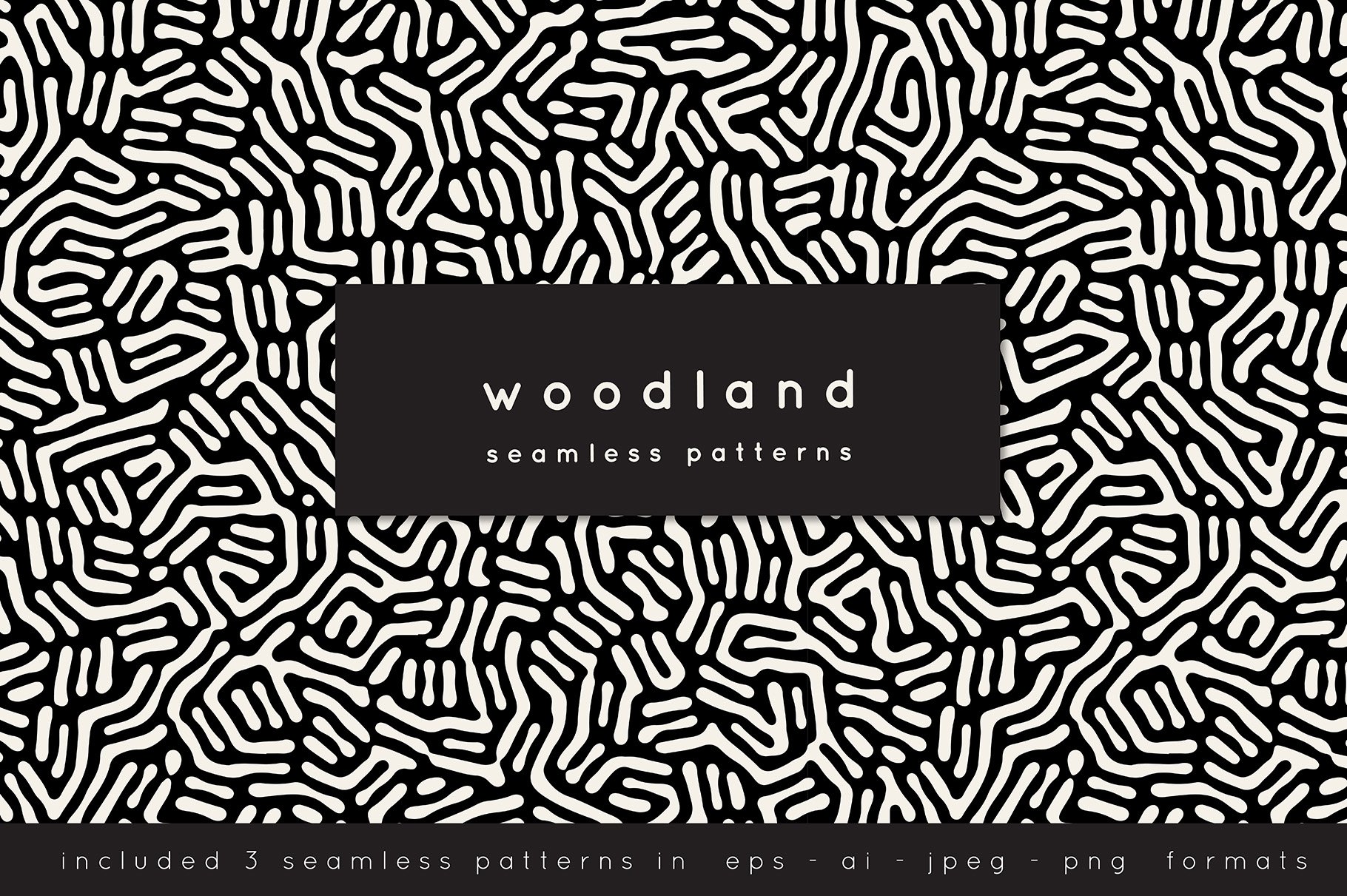 林地无缝拼接图案素材 Woodland Seamless P