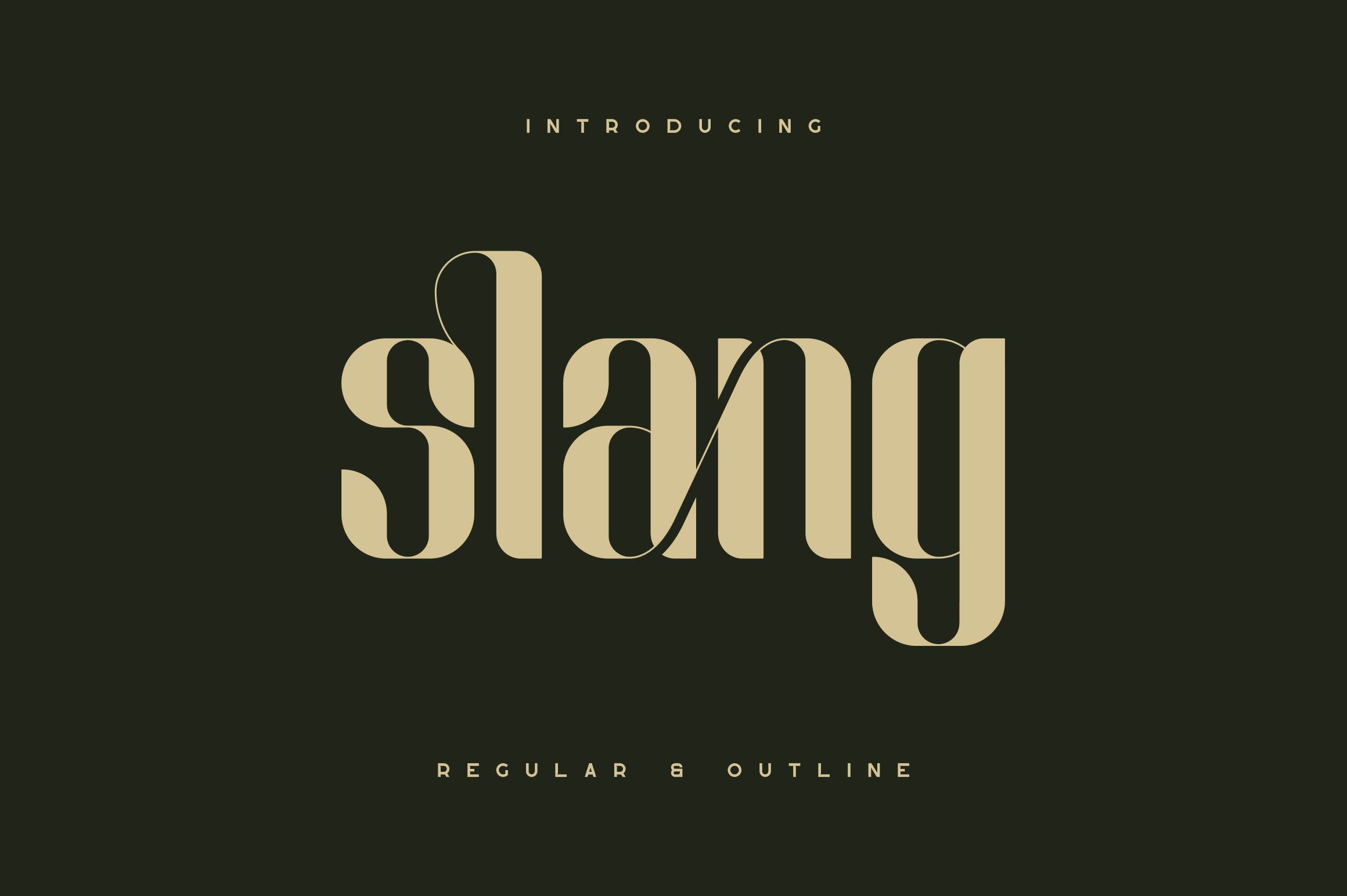 干净的粗体标题英文字体 Slang - Ligature F