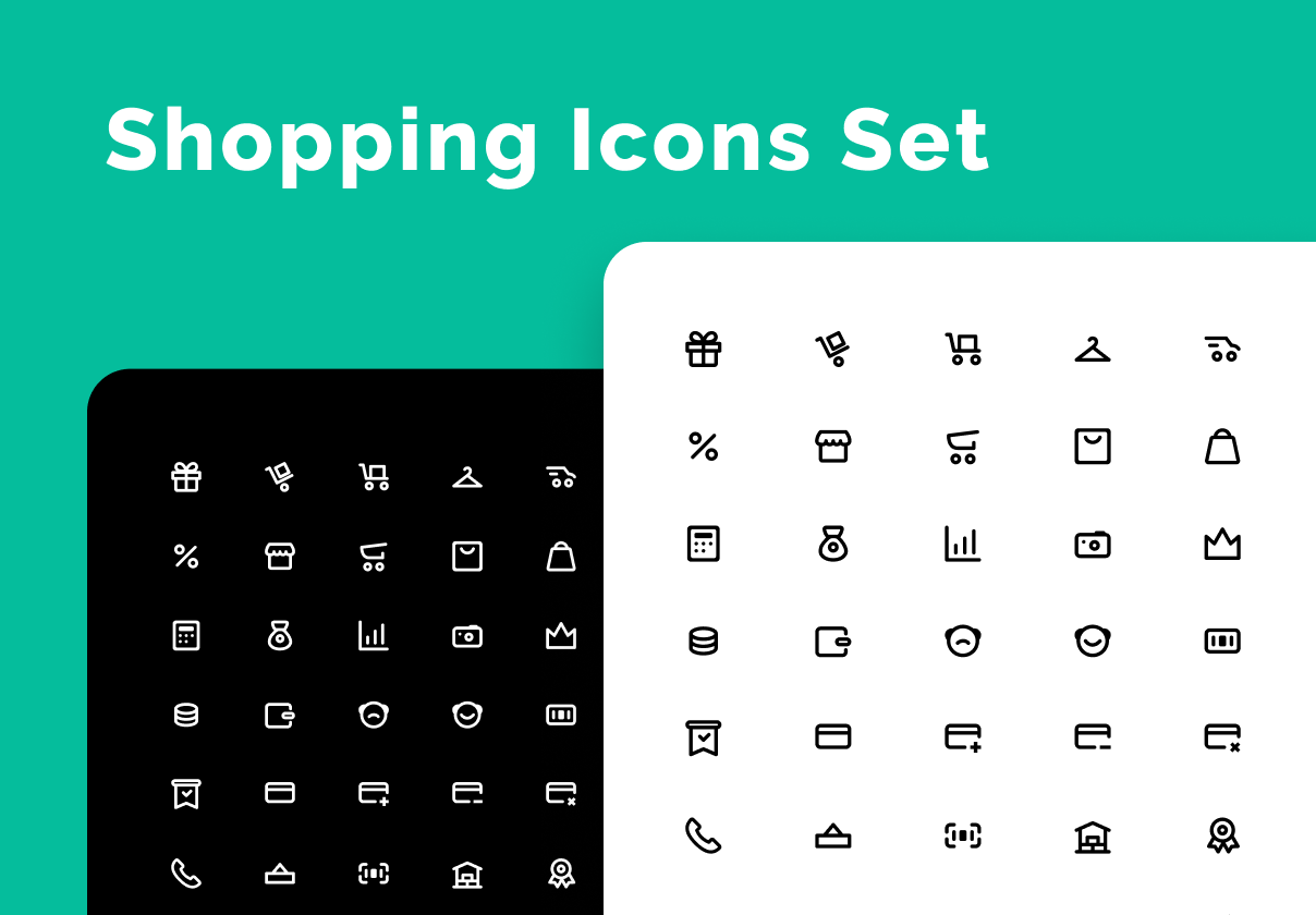 购物电商系列图标集 Shopping Icons Set