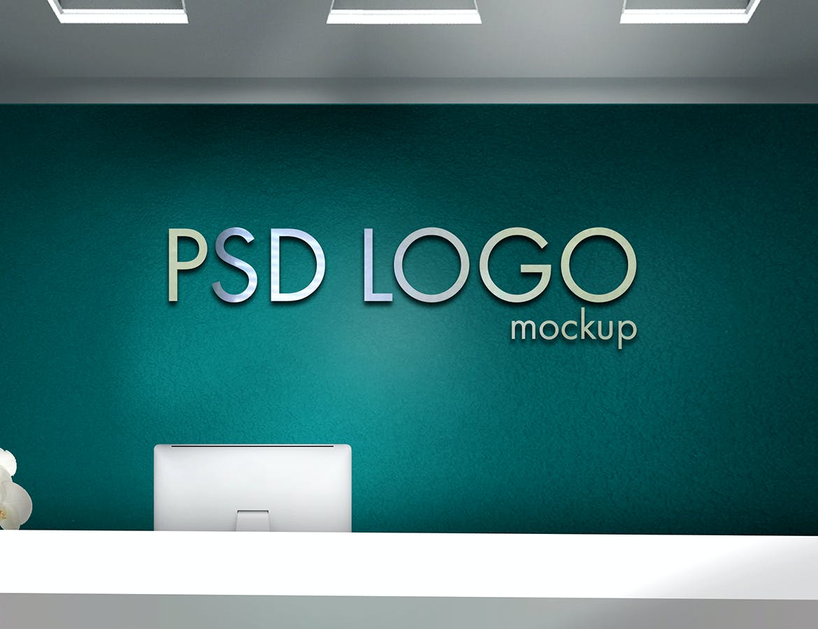 立体的车企企业logo设计样机（PSD）