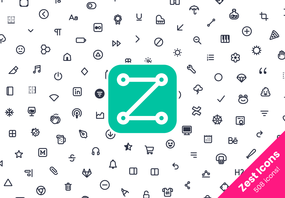 简单大胆的现代图标集 Zest Icons