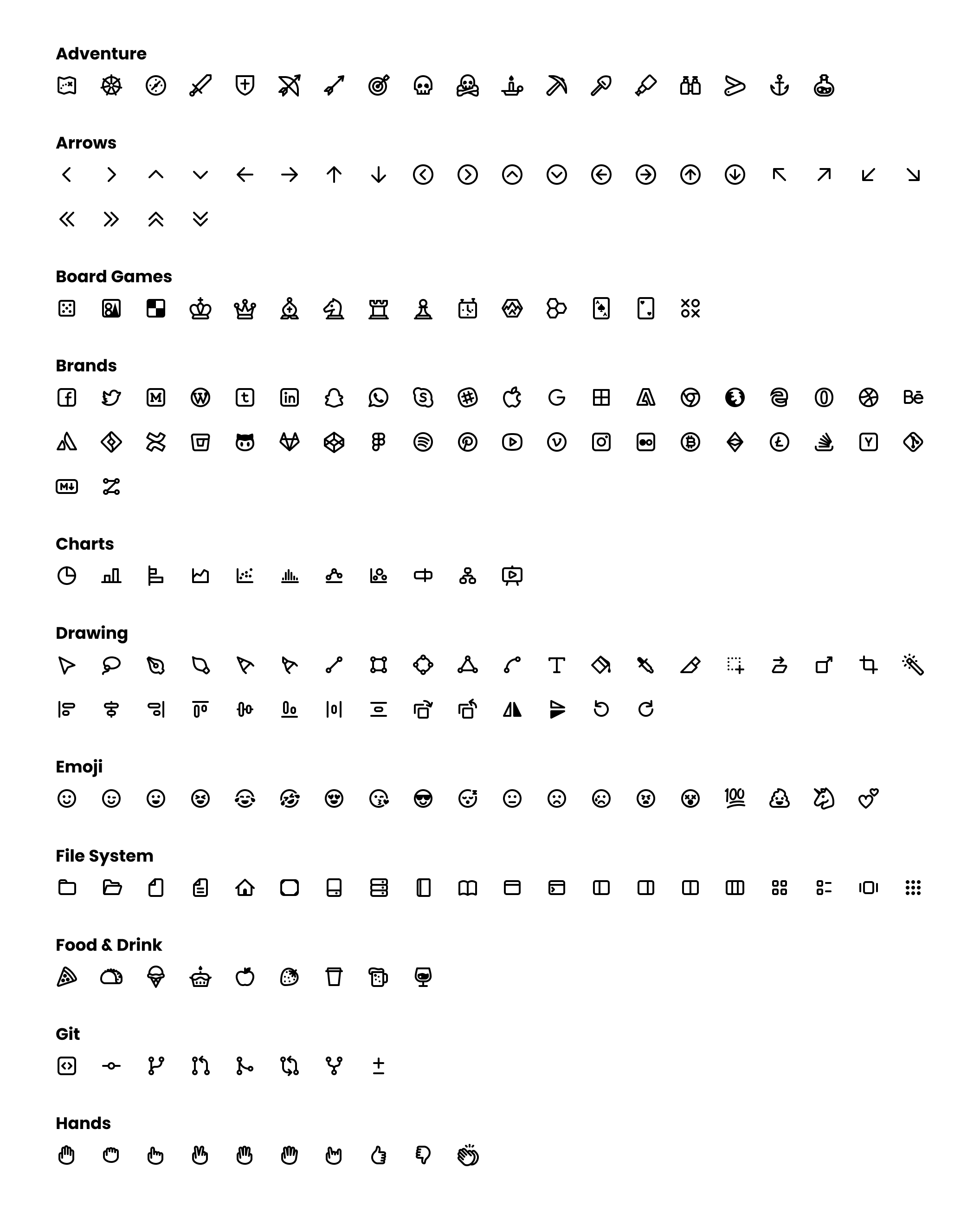 简单大胆的现代图标集 Zest Icons