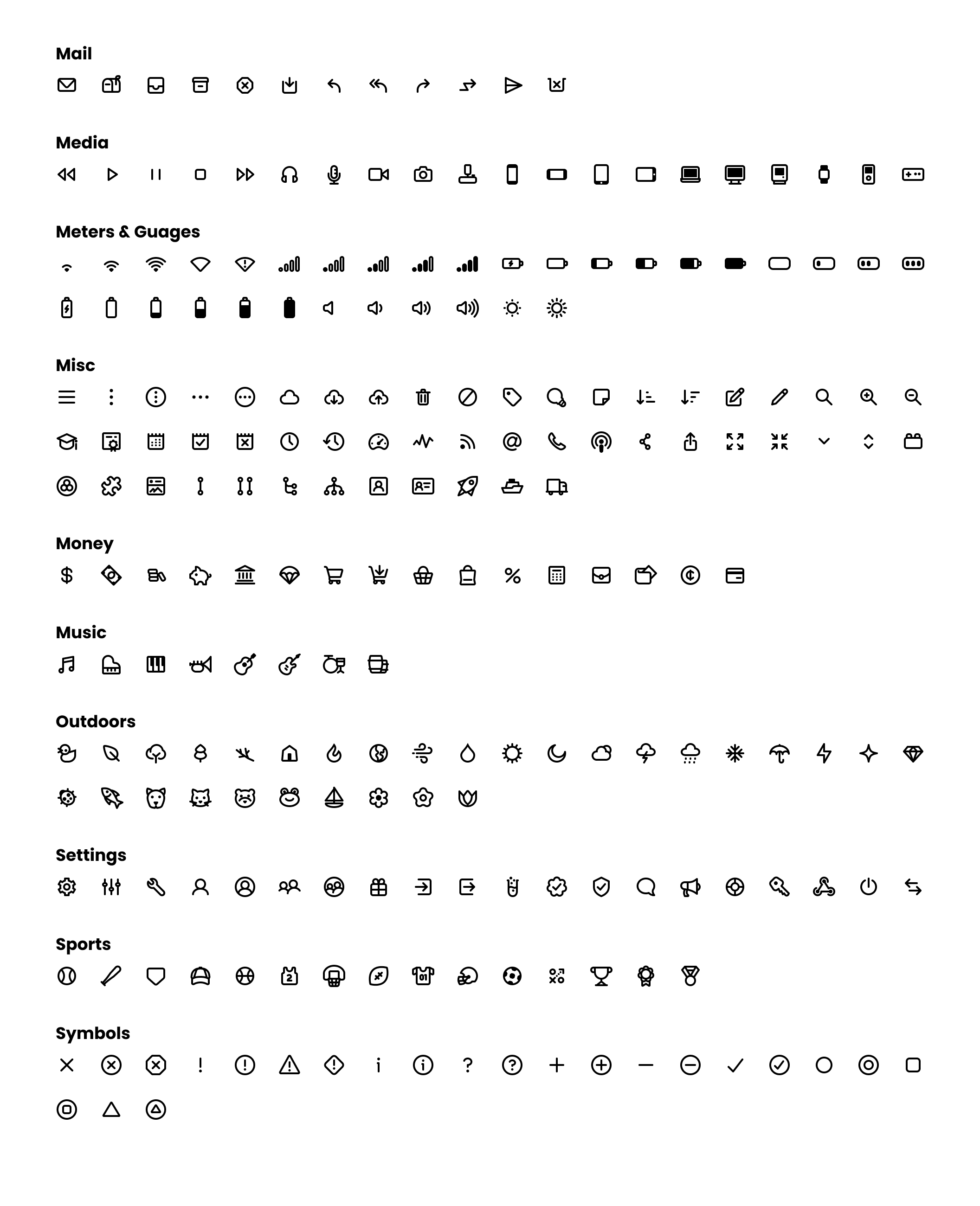 简单大胆的现代图标集 Zest Icons