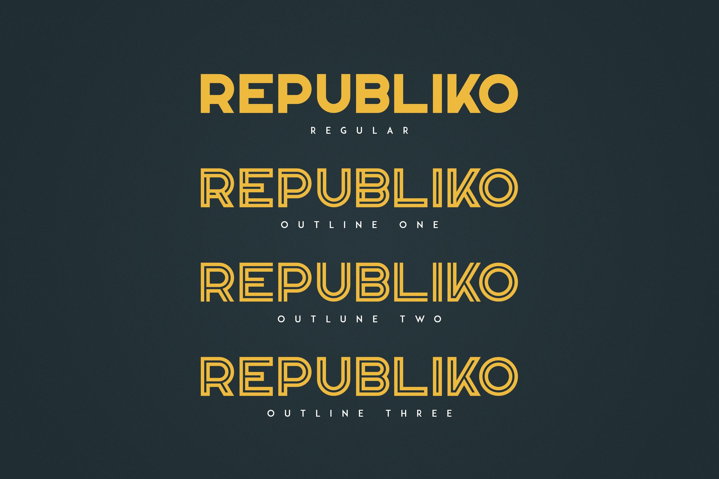 干净大胆的英文标题字体 Republiko - Displa