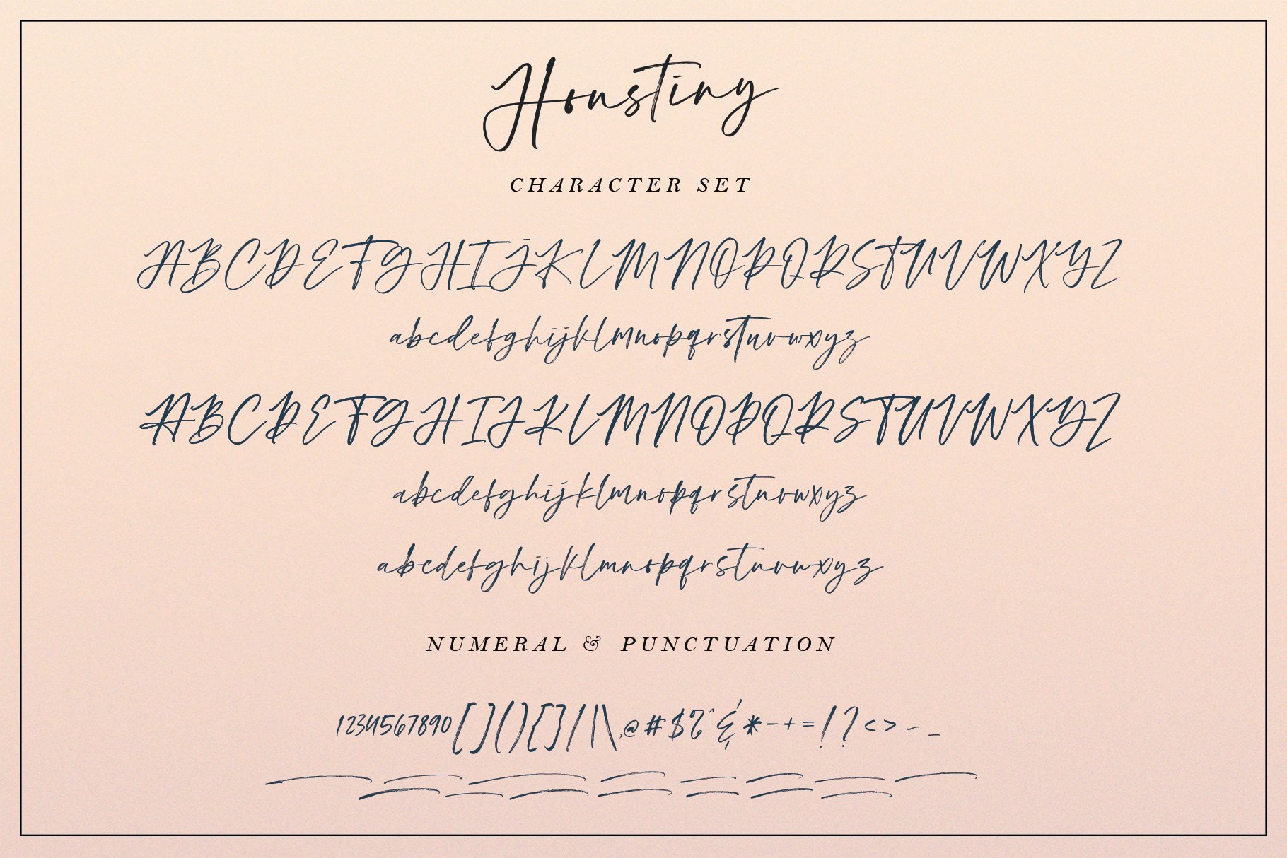 手写英文字体 Houstiny - Handwritten