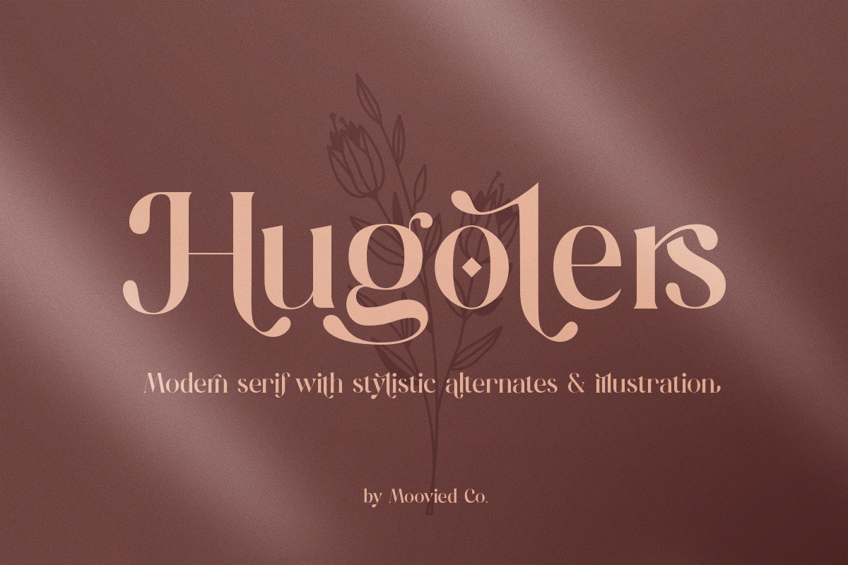 现代风格的衬线英文字体 Hugolers Stylish S