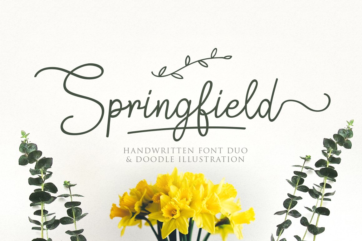 优雅的手写英文字体 Springfield | Fontdu