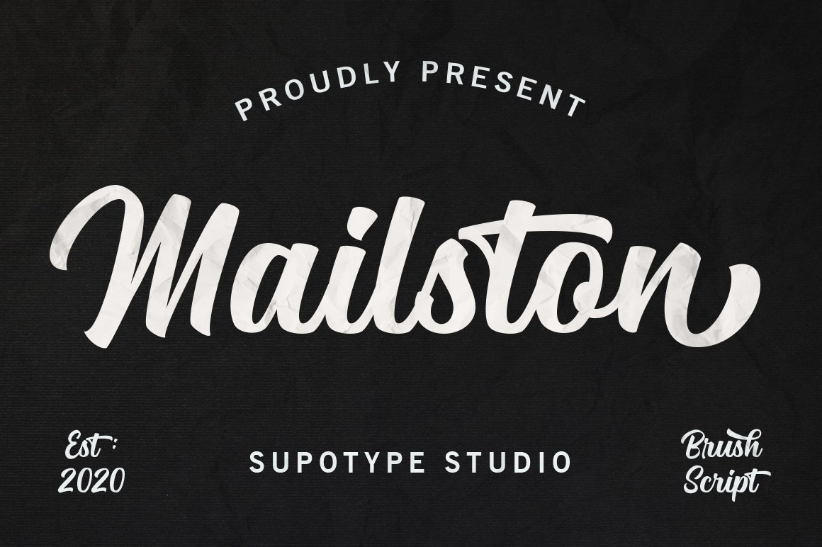 适合做LOGO和标题的现代手写英文字体 Mailston S