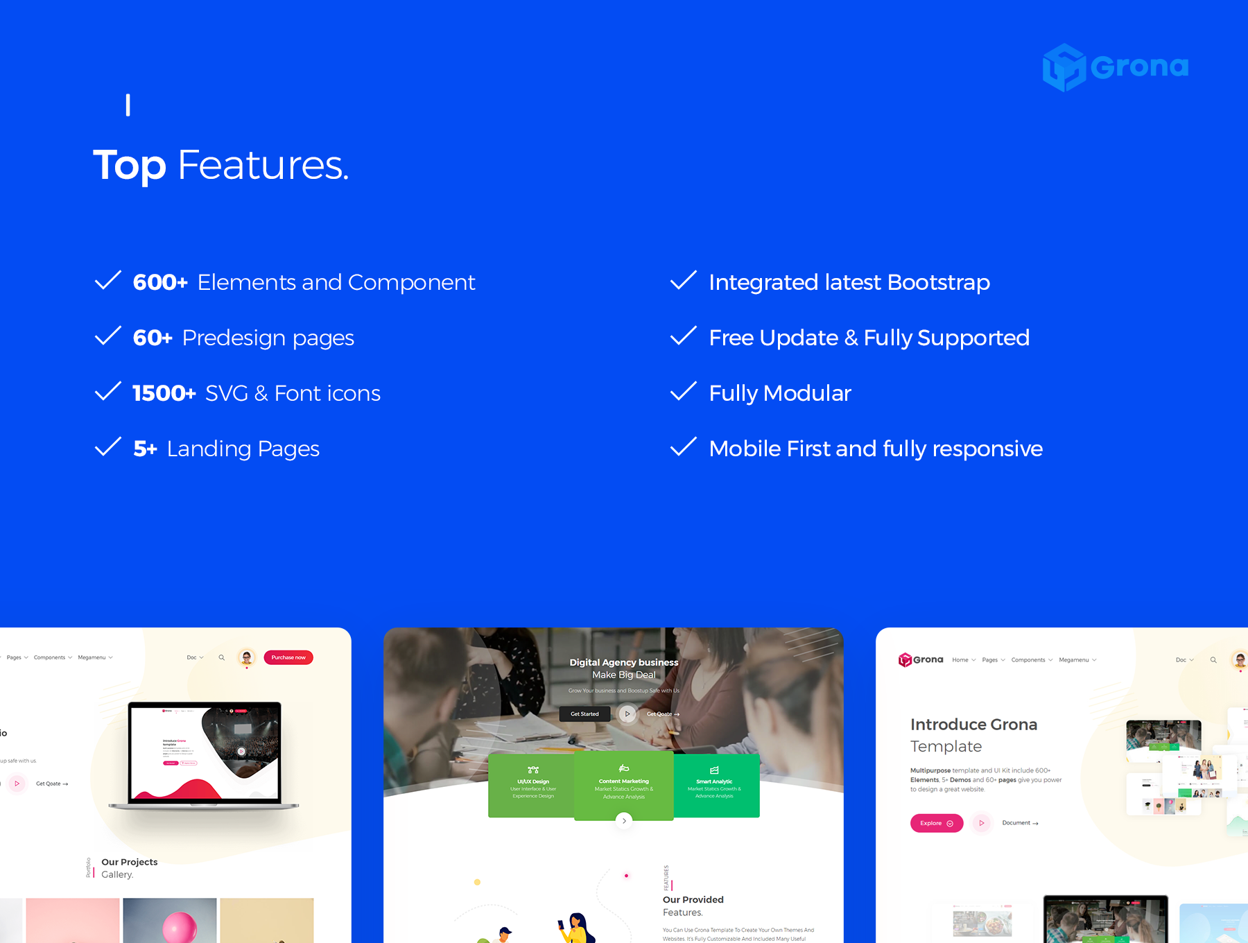 Grona - Bootstrap template and