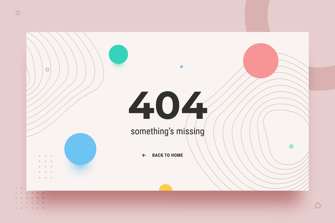 时尚高端简约优雅新孟菲斯风格404页面bnaner海报设计模