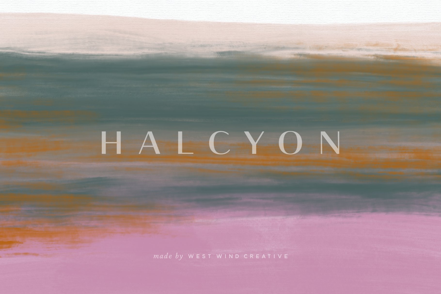 波西米亚色调的毛笔笔刷纹理背景素材合辑 Halcyon -A