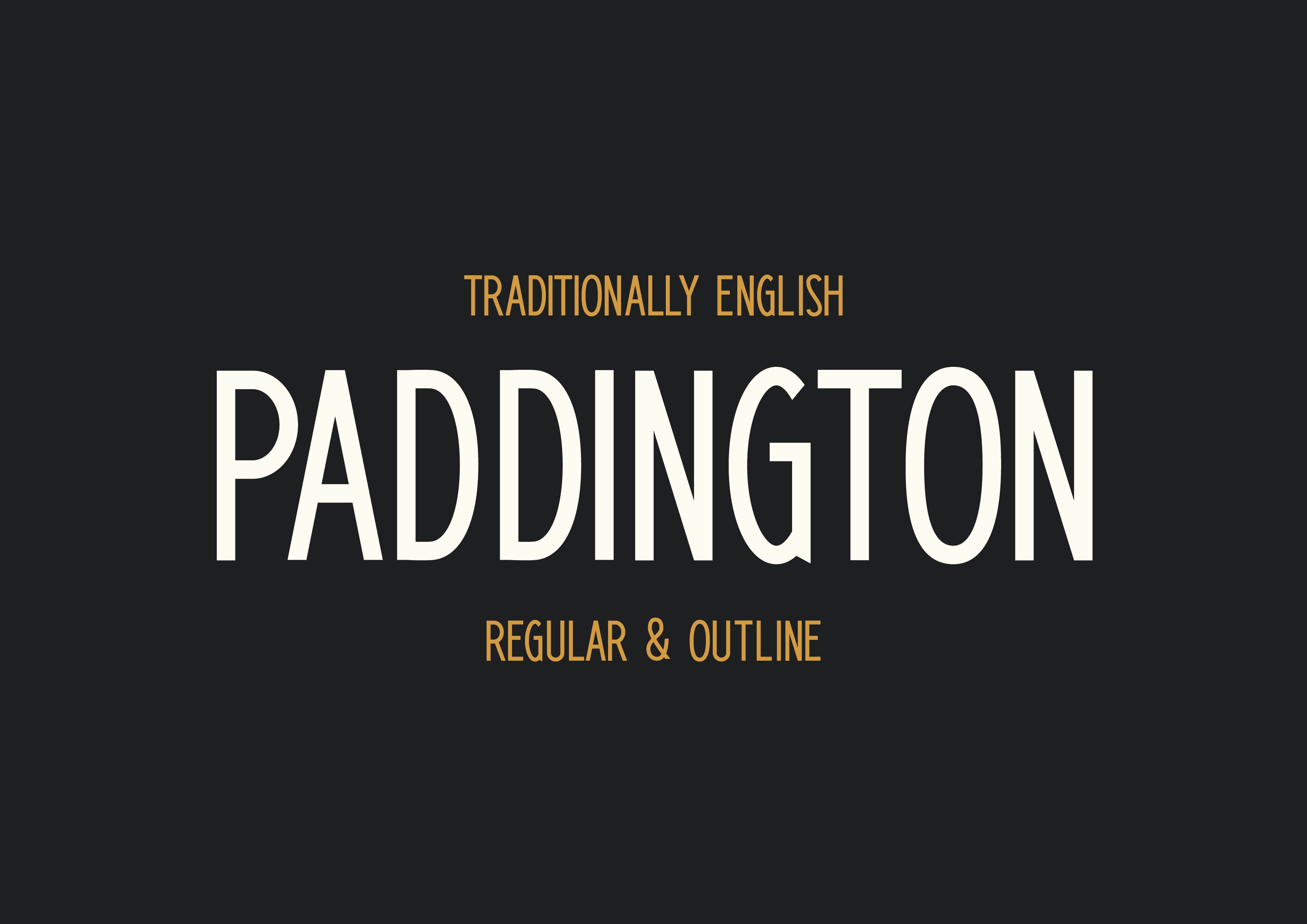 复古经典富有历史厚重感的英文字体 Paddington -