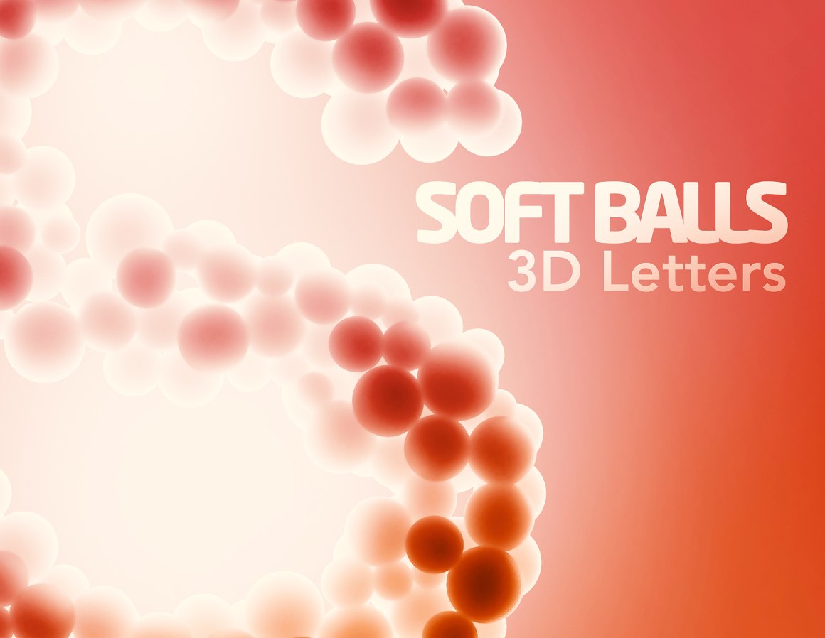 富有创意的逼真的细胞软球3D字母高清PNG素材 Soft B