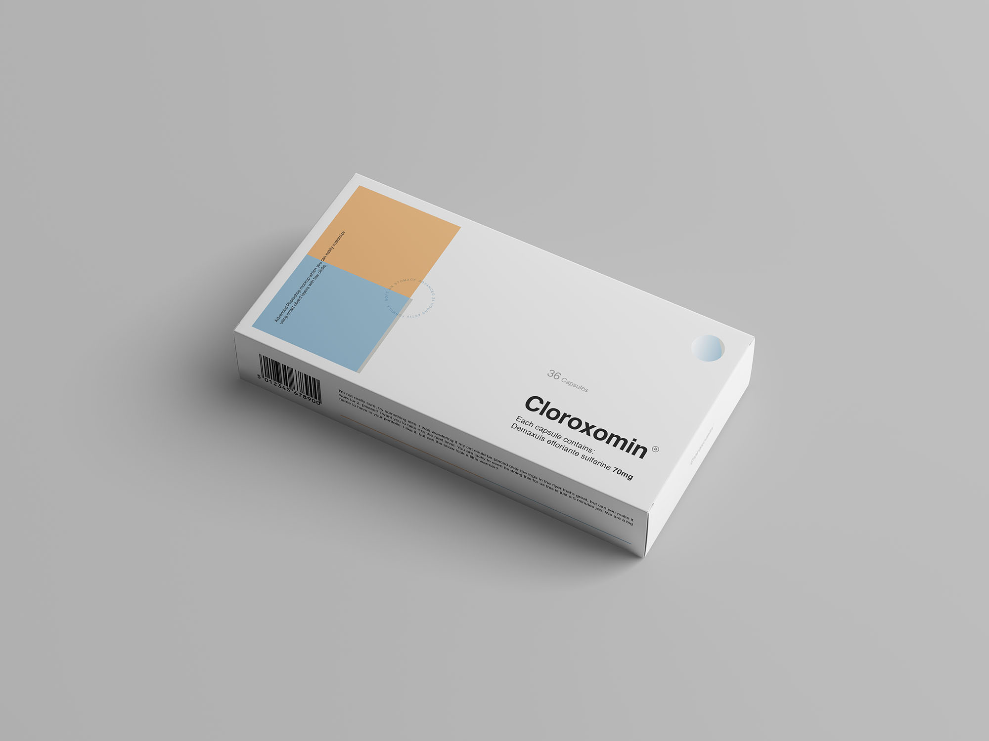 药丸盒样机Pills Box Mockup