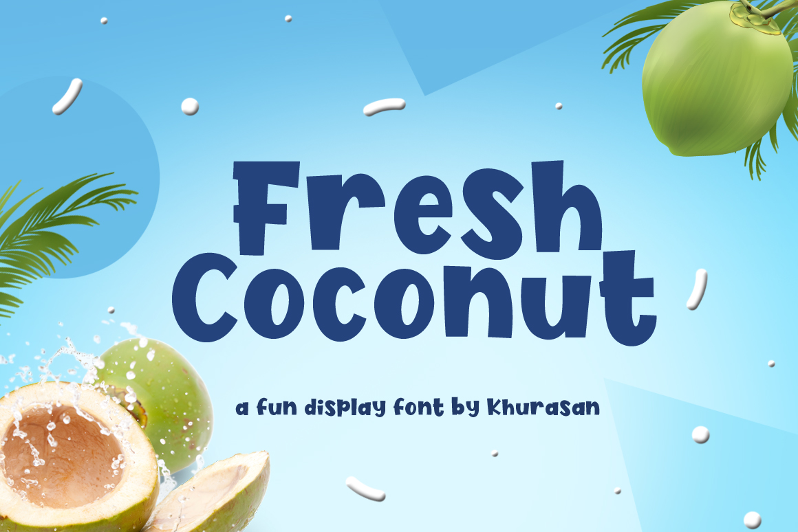 有趣的粗体英文字体 Fresh Coconut