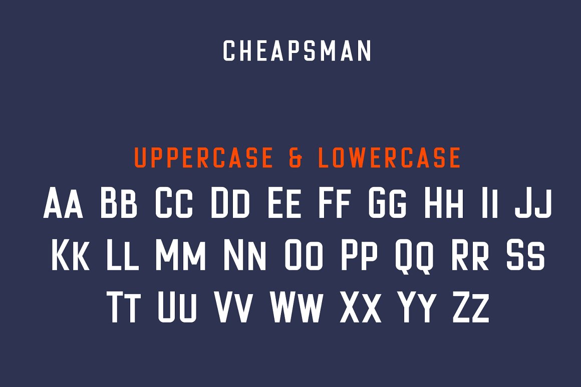 大胆的现代无衬线英文字体 Cheapsman Sans