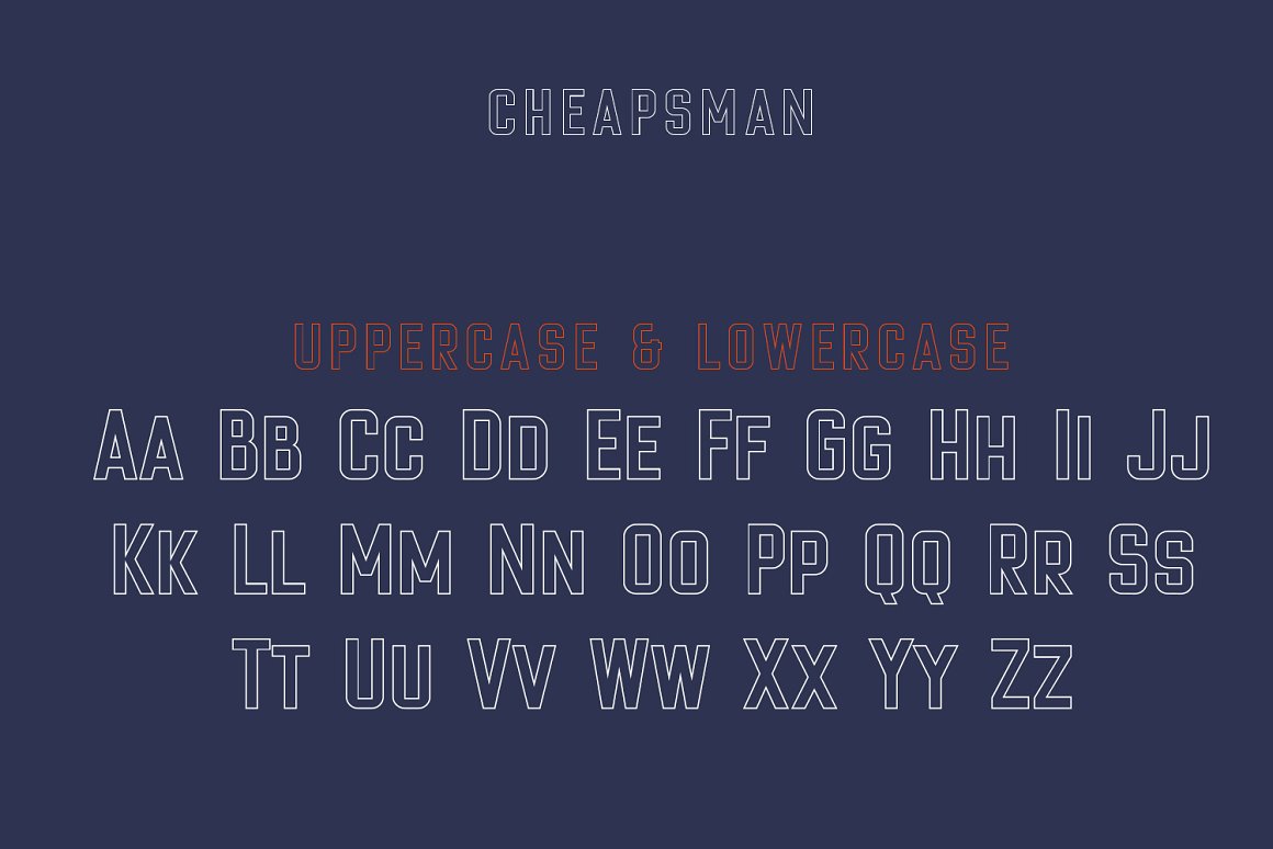 大胆的现代无衬线英文字体 Cheapsman Sans